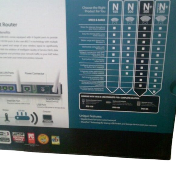 D-Link N300 DIR-655 Xtreme N Gigabit Wireless Router White 4 Gb - Picture 4 of 5